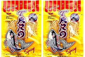 WORLD FOOD SHOP Taro Fish Snack Spicy Flavour 52g - Pack of 2, Savoury Seafood Bites for Snacking Delight