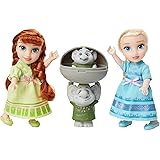 Disney Frozen Petite Anna & Elsa Dolls with Surprise Trolls Gift Set, Each Doll Is Approximately 6 inches Tall - Includes 2 T