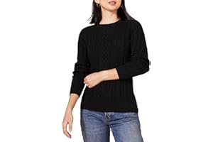 Amazon Essentials Femme Pull Doux à Col Rond et Manches Longues Type Pêcheur, Maille Torsadée (Disponible en Grandes Tailles)