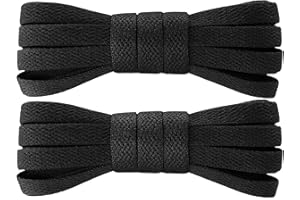 7STROBBS 2 Paires Lacets Chaussures Plats pour Baskets(Largeur:8mm) Remplacements Lacets Plats pour Tout Type de Chaussures ou Bottes Adults Enfants