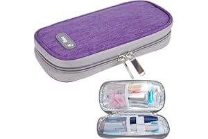 ‎YOUSHARES YOUSHARES Insulin Kühltasche - Medikamenten Kühlbox Diabetiker Tasche für Diabetikerutensilien Halten Sie die Vorräte Sicher und Kalt, Diabetes Pen Etui Klein für Reisen Flugzeug (Violett)