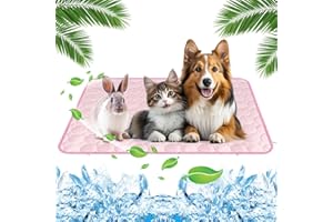 Yegookay 2025 70×50cm Tappetino Refrigerante Cane e Gatto Tappetini Morbidi e Lavabili per Animale Domestico Cuccia L'estate e Prevenire i Colpi di Calore per Auto Casa e Tempo Libero (Rosa L)