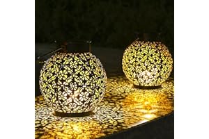 BGIUSQF 2 Stück Solarlaterne für Außen, LED Laternen für Draußen, IP55 Wasserdicht Solar Lampe Outdoor, Intelligente lichtempfindliche Steuerung, für Balkon Deko, Garten, Draußen, Patio, Camping