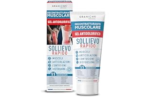 GRANIONS - Gel Antidolorifico 100 ml: sollievo rapido per dolori muscolari e articolari. Con massaggiatore muscolare, pistola massaggio, rullo massaggio. Effetto freddo e 11 principi attivi