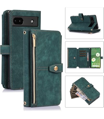Dteck For Google Pixel 7 Pro Wallet Case With RFID Blocking Credit Card Slots Soft Pu Leather Flip Book Protective Cover Google Pixel 7 Pro Coffee