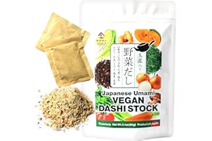 ‎YAMASAN KYOTO UJI YAMASAN KYOTO UJI Japanische vegane Umami-Suppenbasis, gesunde Gemüse-Dashi-Packung, schnell und einfach zuzubereiten, für Ramen und Misosuppe, vegane Suppe, glutenfrei, 6 g × 15 Packungen