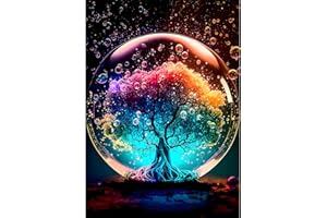 HEIBAGO Diamond Painting Árbol De La Vida, DIY Pintura Diamante Adultos, Cruz Bordada Cuadros Diamantes 5D Manualidades Para Decorar la Pared De Casa 30x40cm
