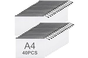 ‎ASELECTED ASelected 40 Stücke Dokumententasche A4 Reißverschluss, Mesh Kunststoff Reißverschlusstasche Schwarz, Datei Taschen mit Reißverschluss A4 Zipper Taschen für Datei,Dokumente,Hausaufgaben,Reisezubehör…