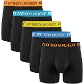 Anthony Jackson Likralı 5'li Kutu Premium Uzun Pa&ccedil;alı Erkek Boxer ShadowLine