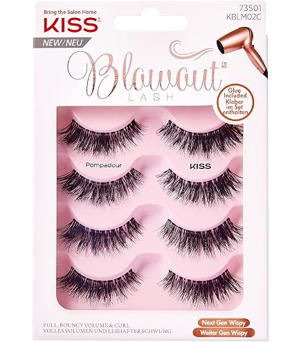 KISS Lash Couture Faux Mink "Little Black Dress"  Knstliche Wimpern mit  Faux-Mink Effekt, Voluminse Fake Lashes, Wiederverwendbare Strip Lashes  mit weichem Wimpernband, Schwarz : Amazon.de: Kosmetik