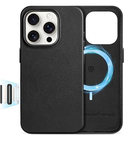 TORRO Hoesje Compatibel met iPhone 16 Pro – Premium Leren Portemonnee-Hoesje met Standaard en Kaartsleuven (Compatibel met Officiële MagSafe-opladers) - Marineblauw