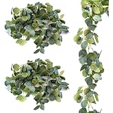 2 Pieces Artificial Eucalyptus Garland 1.8 M Eucalyptus Garland | Green Vine Decoration, Artificial Vines Decorative for Wedd