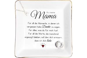 Darlena Mum Decorative Bowl | Mum Gift, Birthday Gift | Jewellery Tray with Saying | Thank You Gifts for Mum for Birthday, Mother's Day or Christmas
