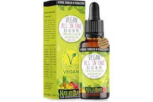 ‎NATURECRAFT Vegan All-in-One Tropfen - Vitamin B12+B2+B6+B9 Folsäure + Zink + Eisen + Selen + Natrium + Kalium + Jod - Komplex mit natürlichem Tropical Fruchtgeschmack (20ml = ca. 4 Monats-Vorrat)