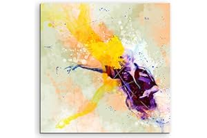 Paul Sinus Art Dart 60x60cm Wandbild SPORTBILD Aquarell Art tolle Farben