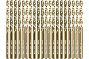 SALI Lot de 20 forets M35 HSS Cobalt avec foret hélicoïdal de 4 mm HSS-Co pour bois, métal, plastique, aluminium, plastique dur, acier inoxydable