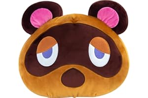 MEGASKETCHER Club Mocchi Mocchi Mega Tom Nook - Peluche de 40 cm, mercancía de Nintendo para niñas y niños, Accesorios de Dormitorio, Juguete Suave de Cruce de Animales para niños y niñas, cojín de Peluche