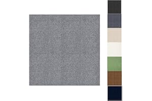 OUGPIU Self Adhesive Carpet Tile,11Pcs 30 * 30cm Easy to Peel and Stick Carpet Floor Tile,Flooring Rugs Floor Tile Hardwearing Anti-Slip Floor Covering, Bitumen Backed-1m² (Light Gray)