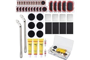 LFCFBH 52PCS Puncture Repair Kit Bike Tyre for Bicycle Motorcycle Mountain Bike Road Bike