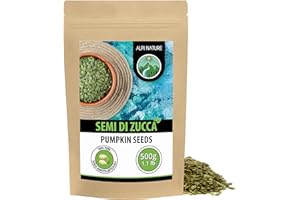 Alpi Nature Semi di Zucca 500g, Semi di Zucca Crudi Sgusciati da Mangiare, per Insalate e Smoothie