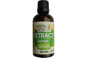 ROYAL BRAND Extracto de limón ecológico 50 ml, botella de vidrio para una mejor calidad