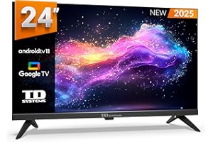 TD Systems - Smart TV 24 Pouces, Android GTV, Télévision TNT HD, Android 11, Modèle 2025, Télévision avec 2 Ans de Garantie - PRIME24K20GLE