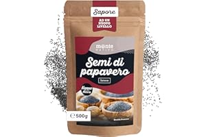 Semi di Papavero Monte Nativo (500g) - Semi di Papavero per la Cucina - Perfetti per i Cracker - Papaveri - Semi di Papavero - Poppy seeds