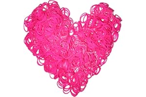 Yowamho 900 elastique Rose avec 24 S-clips et 1 petit crochet, élastiques pour bracelets.