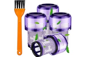 PUREPOWER Filtry do Odkurzacza Dyson V12 4 sztuki 97151701 & 971517-01 | Detect Slim Absolute Extra, Slim Absolute, Slim Complete | Zmywalne filtry Zamienne