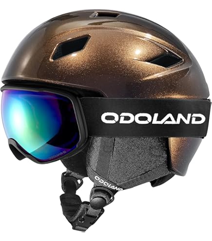 Odoland Skibril voor Volwassenen en Jongeren - Grote Sferische Lens, Dubbellaagse Skibril met UV400-Bescherming en OTG-Ontwerp, Snowboardbril in Klassieke Stijl, BL