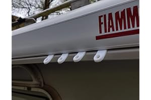 3D CABIN Confezione da 4 ganci per binario di tenda parasole, per camper e roulotte