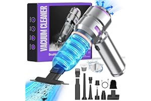 Bemkia Aspirateurs à Main,19000Pa Aspirateur Voiture Puissant sans Fil,Aspirateur de Table à 3 Vitesses avec Moteur sans Brosse,Mini Aspirateur pour Voiture Maison Bureau-Violet