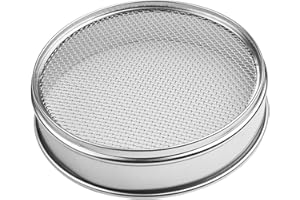 KHIRONHIVE Probeninspektion verchromtes Sieb Edelstahlrahmen mit verschiedenen Maschenweiten (4 bis 600), perfekt für Labor und Lebensmittelindustrie (40 Mesh)