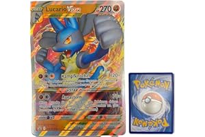 GENERIC Generisch für Pokemon Sammelkarten - Lucario VStar SWSH214 Oversized XXL Promo Karte -DEUTSCH - Mega Jumbo Einzelkarte mit BB-Toy-Trades Sleeve