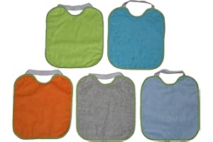 beybi Pack Baberos impermeable para guardería Rizo 100% algodón PVC impermeable