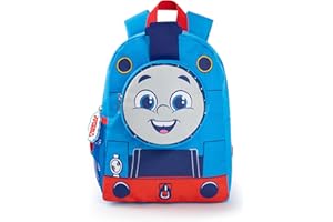 THOMAS & FRIENDS Boys Backpack | Blue & Red Rucksack with Adjustable Straps | 3D Train Practical & Organised Luggage Sports Pre School Bag For Kids | Cartoon TV Series Merchandise Gift