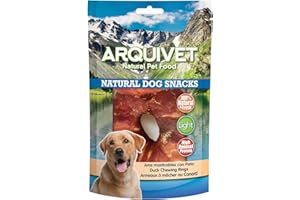 ARQUIVET Anelli da Masticare di Anatra - Snack 100% Naturali per Cani - 2 Unità - Prelibatezze Leggere e Ricche di Sostanze Nutritive