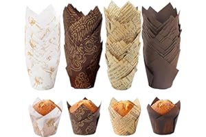 GiftPot 200 Pieces Pirottini per Muffin Carta,Pirottini Muffin,Adatto per Cupcake e Stampi per Muffin,Adatto per Muffin,Panetterie, Catering, Matrimoni e Compleanni