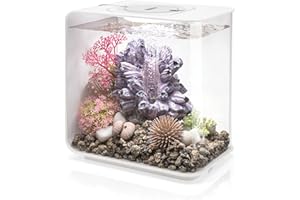 biOrb FLOW 15 LED, weiß (15 Liter) - rechtkantiges Design-Aquarium aus Acryl, Set mit Filter-System, LED-Beleuchtung, Boden-Kies, Luftausströmer
