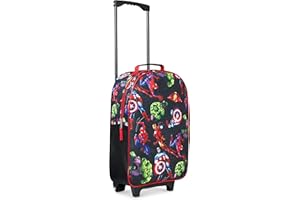 Marvel Walizka dla dzieci dla chłopców Składana torba bagażowa wózka Wózek Avengers Travel Torba z kółkami torba na kabinę z uchwytem Spiderman Trolley Suitcase Boys Jeden Rozmiar Multicolor Avengers