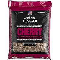 TRAEGER PELLET GRILLS LLC Cherry 100% All-Natural Hardwood Pellets, Rauchen, Backen, Braten, Schmoren und Grillen, 20 lb…