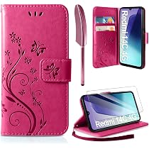 Handyhülle Für Xiaomi Redmi 14C / Poco C75 / Redmi A4 5G – PU Leder Flip Case Mit Standfunktion, Kartenfach & Schutzfolie