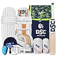 DSC Premium Complete Kit with Helmet Cricket Mens, Multi color, 1500152