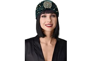 BABEYOND Turban z falbanką dla kobiet pióro turban czapka z odpinaną kryształową broszką chusty na głowę dzianina plisowana czapka turban vintage