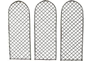 Oypla Set of 3 Willow Trellis Fencing Panel Screen Climbing Trellises