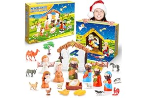 Happykidsclub Kids Advent Calendar 2023, Nativity Advent Calendar Scene Set Kid Toys for 3-9 Year Old Boys Girls Birthday Presents Age 3-9 Year Old Girl Gifts Christmas Xmas Gifts for Kids Eve