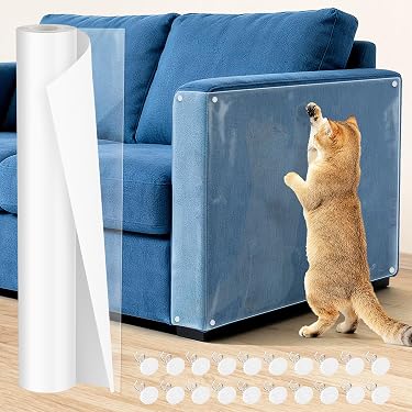 Newwiee Kratzmatte Für Katzen, 2 Stück (60x39 Cm) – Rutschfeste Bambus-Matte Mit Nägeln Zum Befestigen, Schutz Für Couch & Sofa
