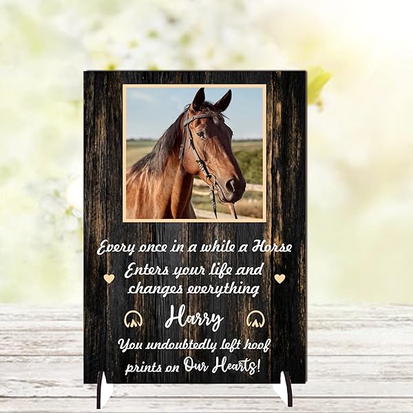 Personalized Horseshoe Sympathy Gift