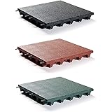 Gartenpirat Fall protection mats, 50 x 50 cm, thickness 65 mm, colour: red, according to EN 1177:2008.