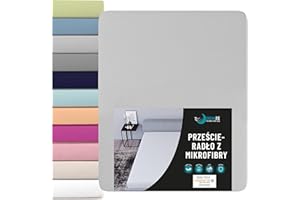 Dreamzie prześcieradło z gumką na materac 160 x 200 cm, 100% poliestrowa mikrofibra, w odcieniu szarości cynkowej, certyfikat Oeko Tex, bez substancji chemicznych, miękki efekt skórki brzoskwini
